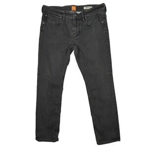 Hugo Boss Jeans Mens 32x30* Orange 63 Slim Fit Grey Stretch Zip Fly Denim